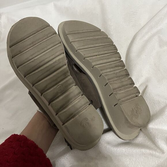 Jungle Women Sandals Size 10.5 - 11 EU 41 Brown Nubuck Leather Wedge Strappy - Picture 3 of 7